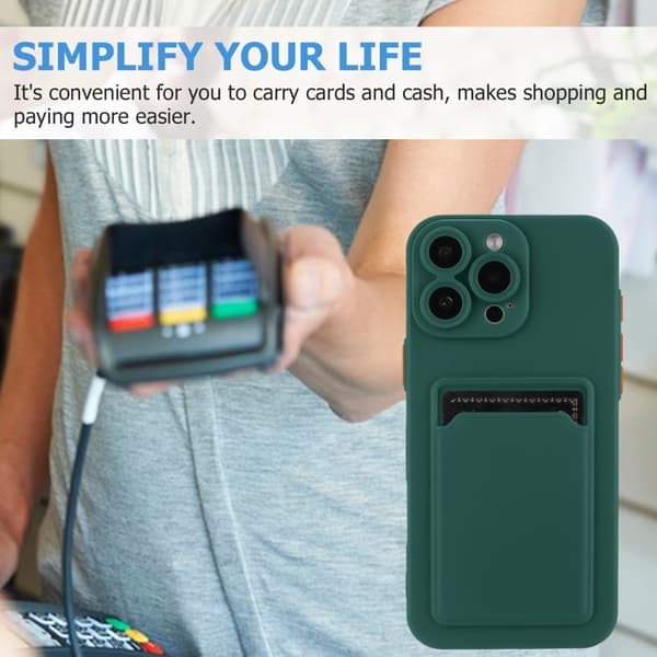 Deksel til kortholder for iPhone 16 Pro - Midnattsgrønn Green