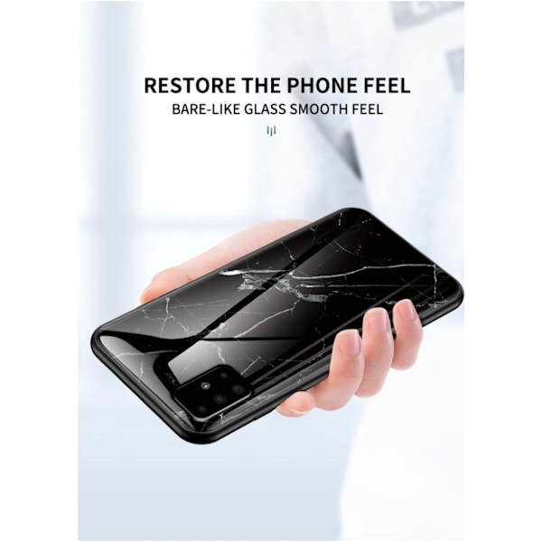 Fantasy Marble Samsung Galaxy A51 cover - Sort Black