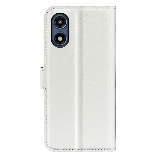 Classic Motorola Moto G Play (2024) flip etui - Hvit White