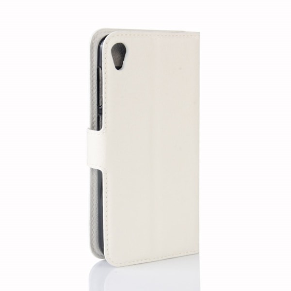 Asus ZenFone Live (ZB501KL) Læder etui i smart Litchi skind - Hvid White