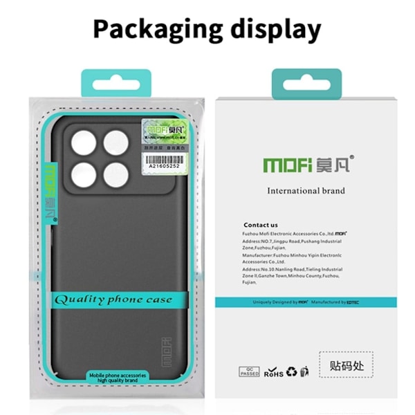 MOFI Xiaomi Redmi K70 / Xiaomi Redmi K70 Pro slim shield deksel - Grå Silver grey