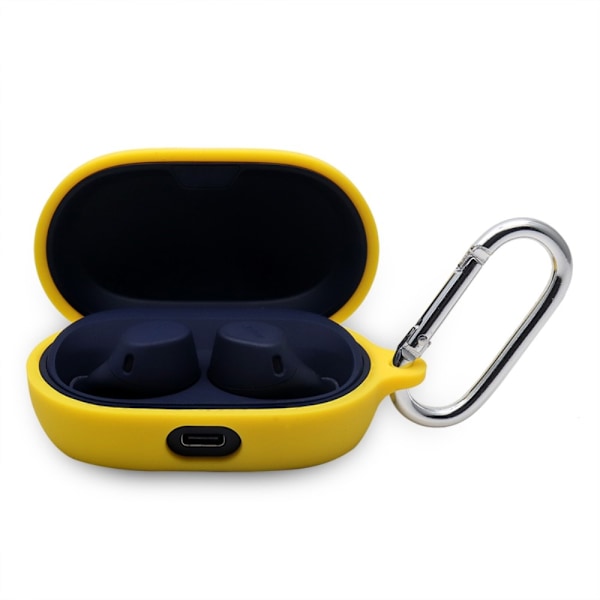 Jabra Elite 7 Active silikoneetui med nøglering - Gul Yellow