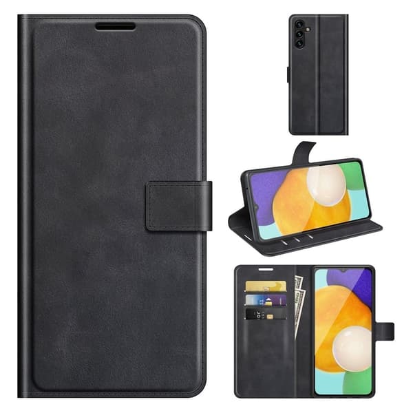 Wallet-style Nahkakotelo For Samsung Galaxy A13 5G - Musta Black