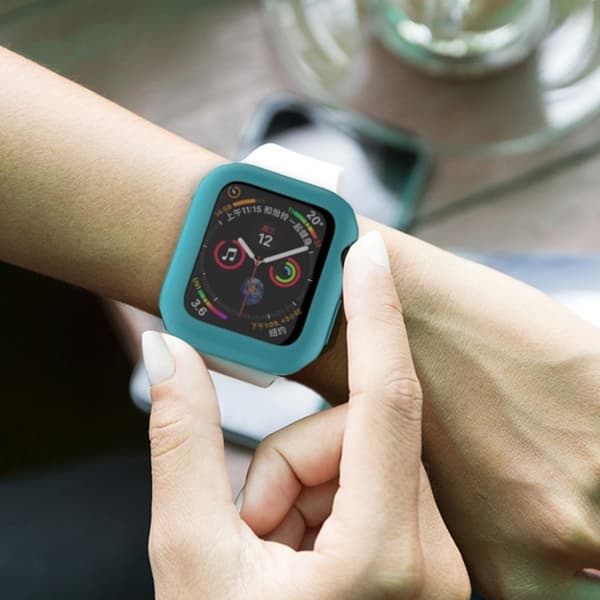 Apple Watch Series 3/2/1 38mm mjuk gloss hållbar ram - blå Blå
