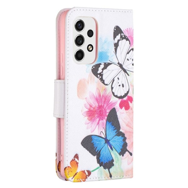 Wonderland Samsung Galaxy A53 5G Flip Etui - To Sommerfugle Multicolor