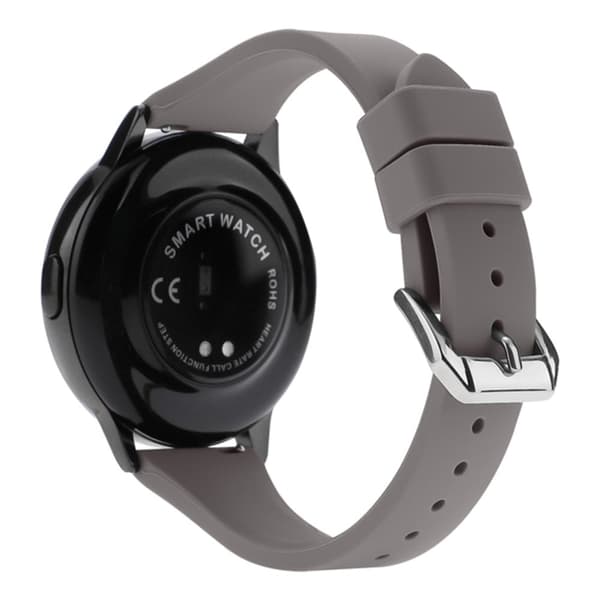 20 mm universal klockarmband i silikon - Mörkgrå Silvergrå