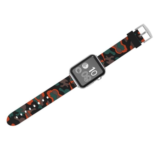 Apple Watch Series 4 40mm camouflage silicone watch band - Orang Orange