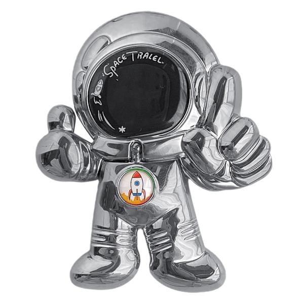 Galvaniserad astronaut galvaniserad telefonhållare - Grå Silvergrå