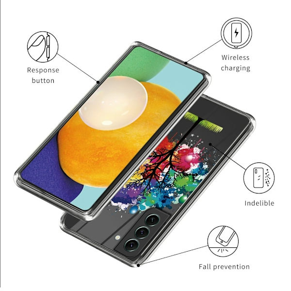 Deco Samsung Galaxy S24 cover - Farverigt Træ Multicolor