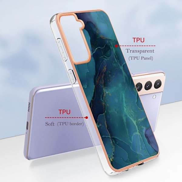 Marble Samsung Galaxy S21 Plus 5G Etui - Grøn Green