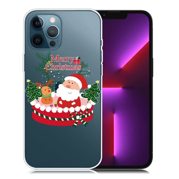 Juleveske til iPhone 13 Pro - Julenissen Og Hjort Multicolor