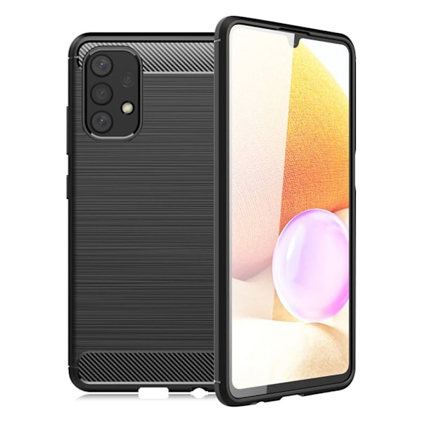 Carbon Flex Samsung Galaxy A32 kotelot - Musta Black