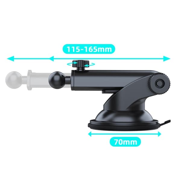 Universal justerbar biltelefonholder Black