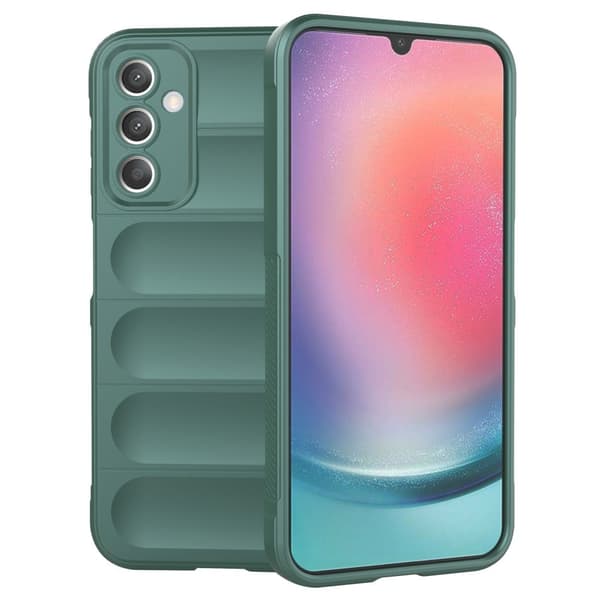 Mjukt greppformat Samsung Galaxy A25 skal - Grön Grön