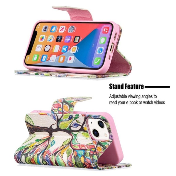 Wonderland iPhone 13 Mini flip etui - Livstræ Multicolor