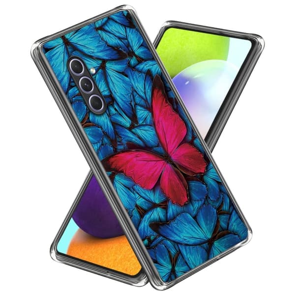 Deco Samsung Galaxy A54 kotelot - Punainen Perhonen Blue