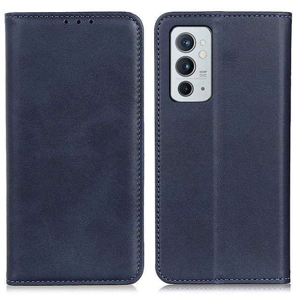 Äkta läder OnePlus 9RT 5G fodral - Blå Blå