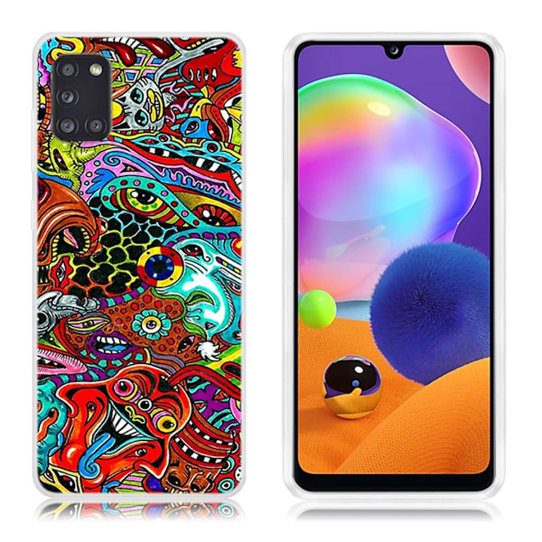 Deco Samsung Galaxy A31 kuoret - Salaperäinen kuvio Multicolor