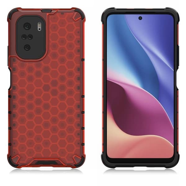 Bofink Honeycomb Xiaomi Redmi K40 / K40 Pro Etui - Rød Red