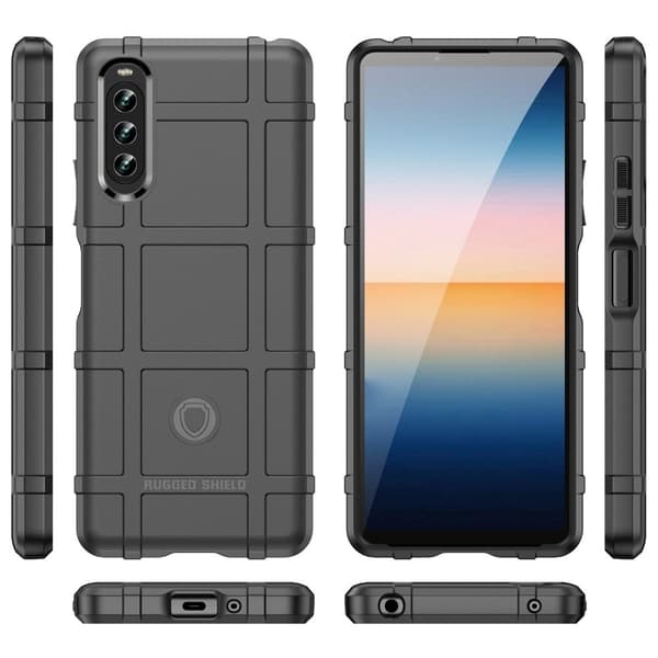Rugged Shield Sony Xperia 10 IV kotelot - Musta Black