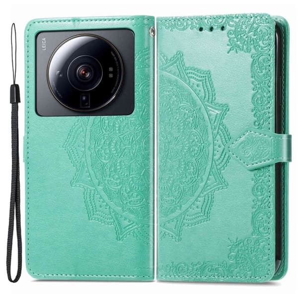 Mandala Xiaomi 12s Ultra Flip Etui - Grøn Green