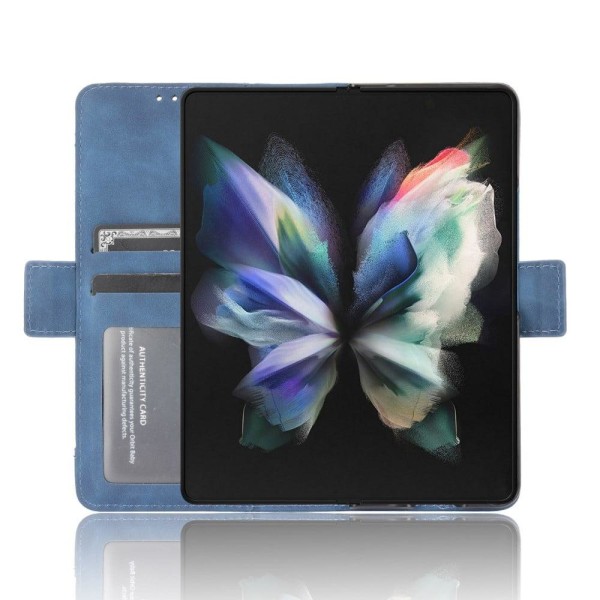 Moderni Nahkalaukku For Samsung Galaxy Z Fold3 5G - Sininen Blue