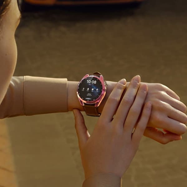 Huawei Watch 3 Pron galvanointisuojus karkaistulla lasilla - Pinkki Pink