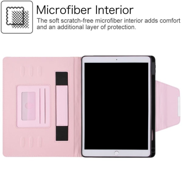Broderigitter med kvalitetshardware Læder Stand Wallet Tablet Co Pink