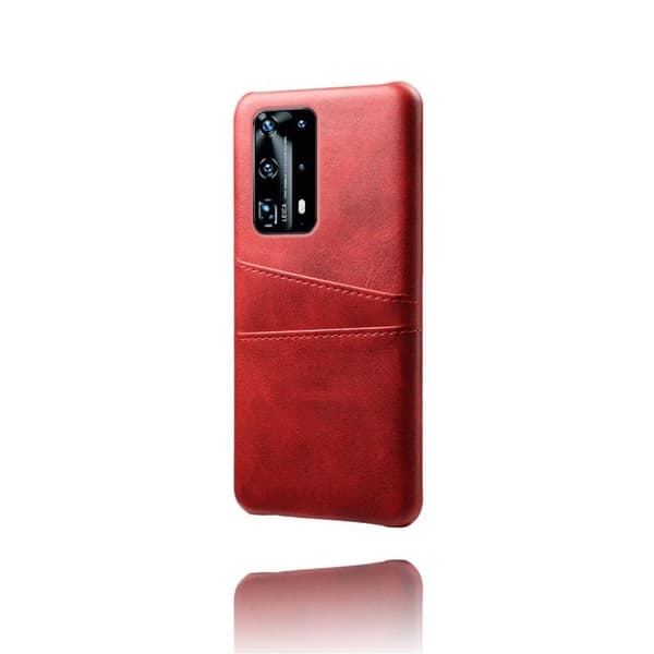 Dual Card etui - Huawei P40 Pro - Rød Red