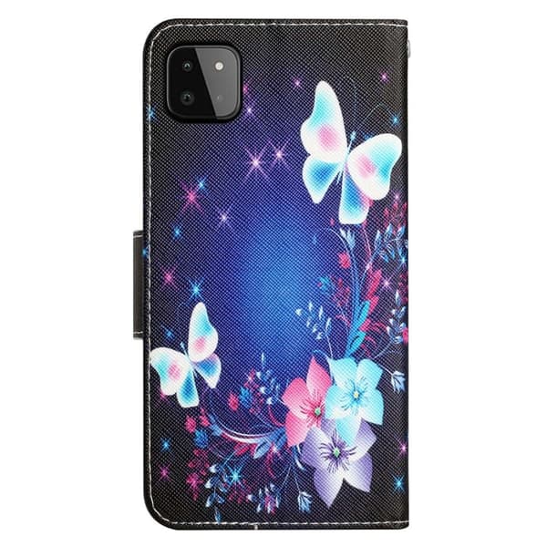 Wonderland Samsung Galaxy A22 5G Flip Etui - Sommerfugl Multicolor