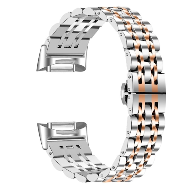 Fitbit Charge 5 7 klockarmband i rostfritt stål med pärlor - Skarvning I Roséguld Rosa