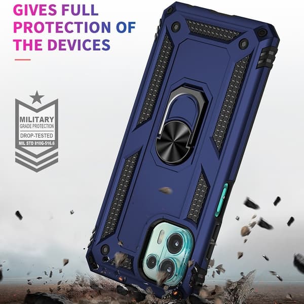 Ring Guard-etui - Motorola Edge 20 Lite - Blå Blue