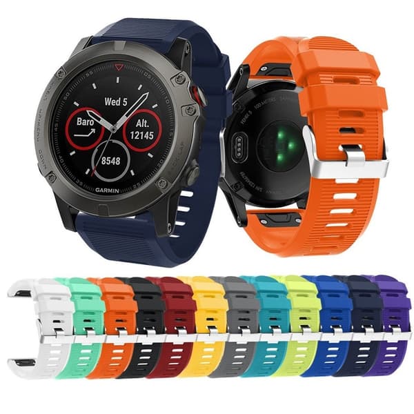 Garmin Fenix ​​5X Plus silikon watchband - Hvit White