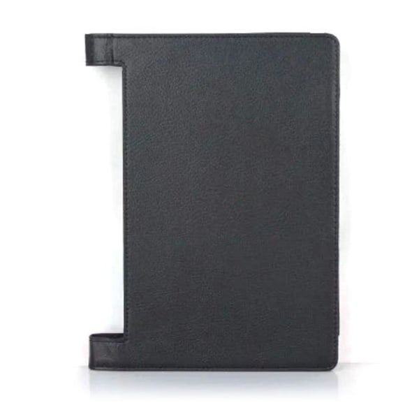 Lenovo Yoga Tab 3 10 (10.1") Litsi Pintainen Keinonahka Kotelo - Black