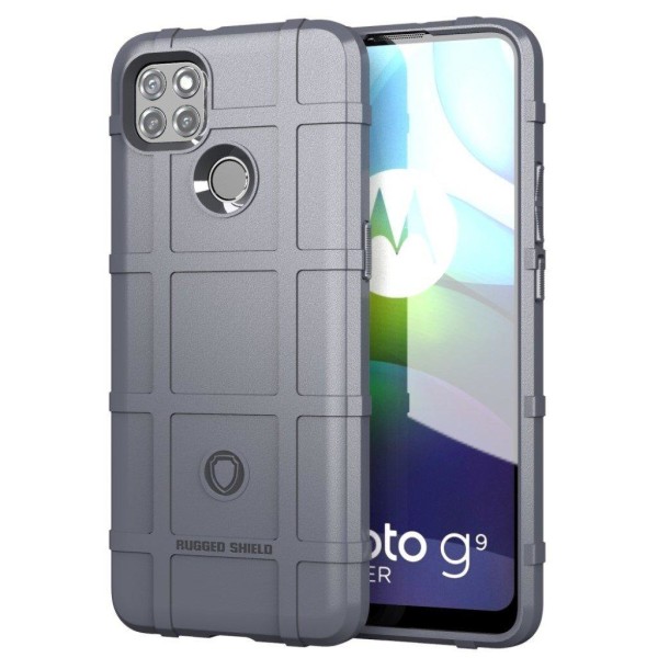 Rugged Shield Motorola Moto G9 Power skal - Silver/Grå Silvergrå