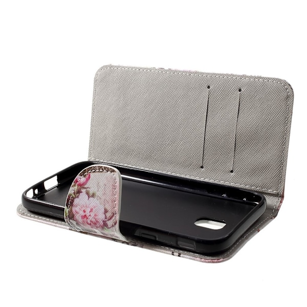 Samsung Galaxy J3 (2017) Holdbart læder etui - Eiffel tårn Multicolor
