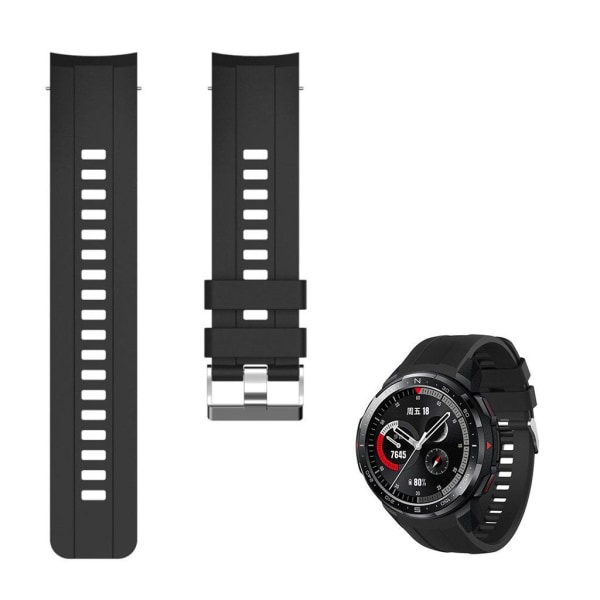 Honor Watch GS Pro silikoninen kellonauha - Musta Black