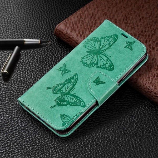 Butterfly läder Xiaomi Redmi Note 7 / Xiaomi Redmi Note 7S / Xiaomi Redmi Note 7 Pro fodral - Grön Grön