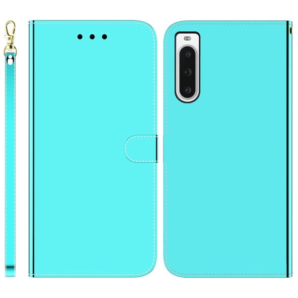 Mirror Sony Xperia 10 V Flippetui - Cyan Green