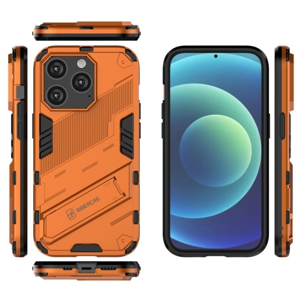 Stødsikkert hybridcover med et moderne touch til iPhone 14 Pro Max - Orange Orange