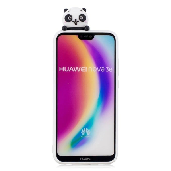 Cute 3D Huawei P20 Lite cover - Genert Panda / Hvid White