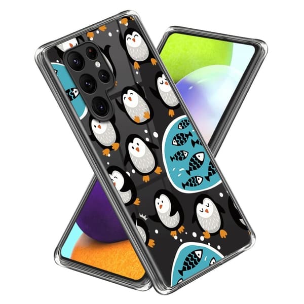 Deco Samsung Galaxy S24 Ultra cover - Pingviner White