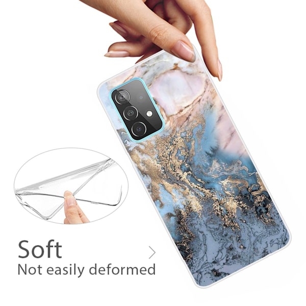 Marble Samsung Galaxy A13 4G Etui - Bluish Guld Marmor Multicolor