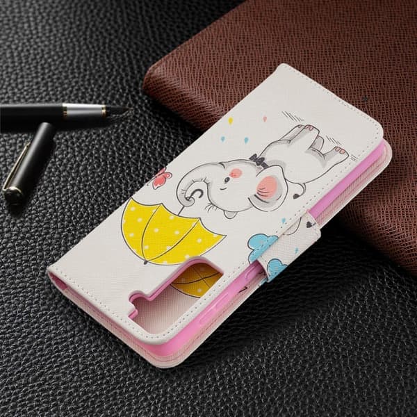Wonderland Samsung Galaxy S21 Plus flip etui - sød elefant Multicolor