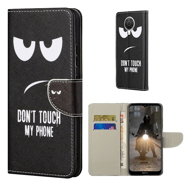 Wonderland Nokia G20 / G10 Flip etui - Don't touch my phone Black