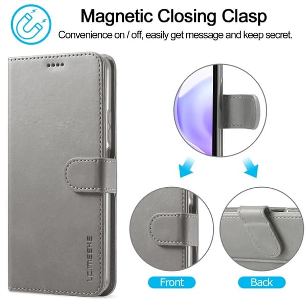 LC.Imeeke Xiaomi Mi 11 Flippetui - Grå Silver grey