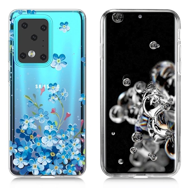 Deco Samsung Galaxy S20 Ultra skal - Blå Blommor Blå