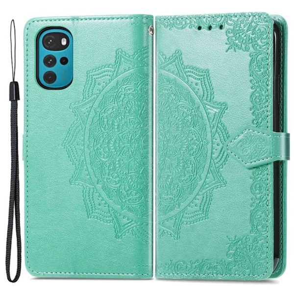 Mandala Motorola Moto G22 Flip Etui - Grøn Green