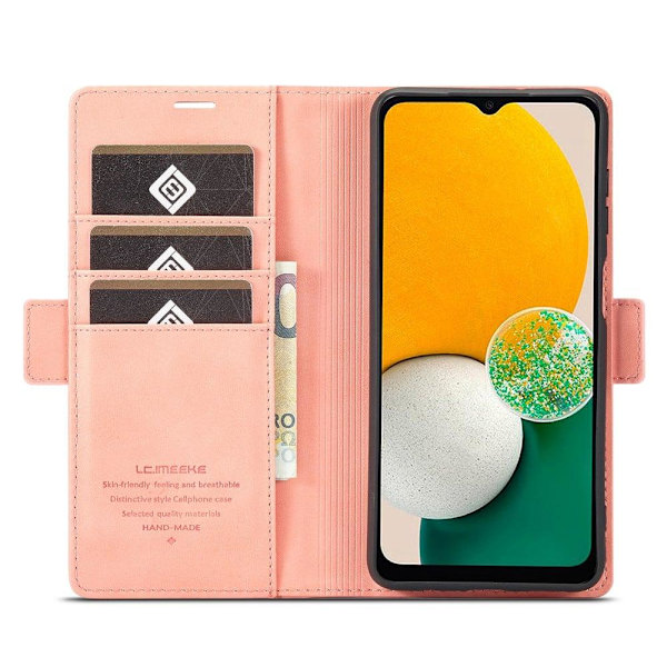 LC.Imeeke läder Samsung Galaxy A14 fodral - Rosa Rosa
