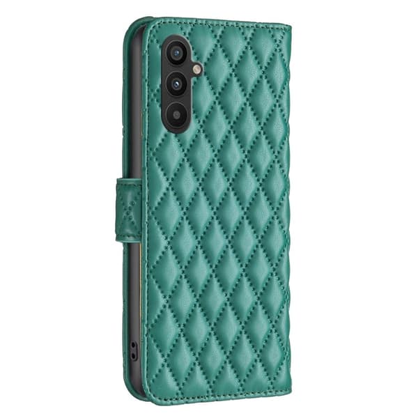 Rhombus mat Samsung Galaxy A34 5G flip etui - Grøn Green